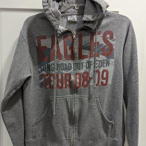 APX The Eagles Long Road Out of Eden Tour 2008 Zip up Hoodie Size Small